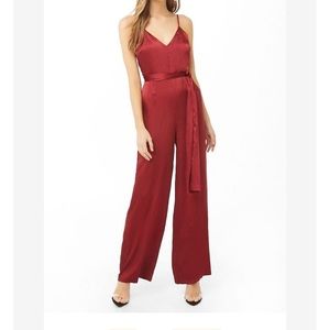 Satin cami jumpsuit